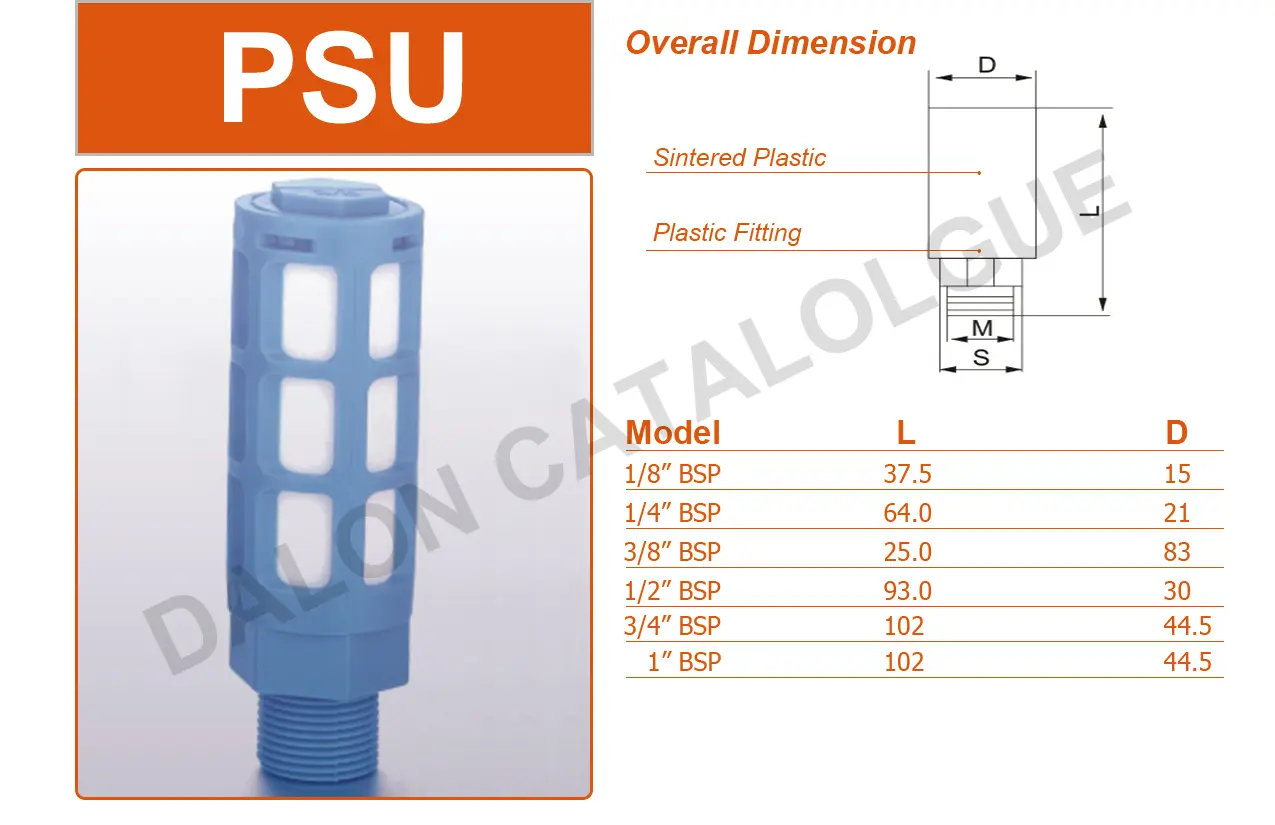 Plastic Silencer Technical Drawing