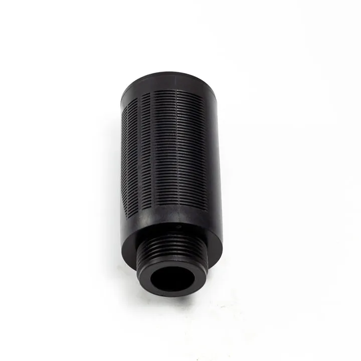 KUNSTSTOFFSCHALLDÄMPFER SPL-F 1/2 MIT WOLLFILZ & ALUMINIUMNETZ FARBE SCHWARZ