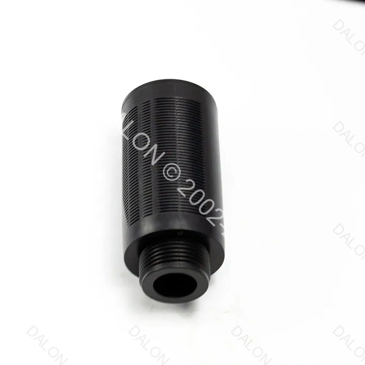 PLASTIC SILENCER SPL-F 1/8 WITH WOOL FELT & ALUMINIUM NET COLOR BLACK